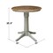 International Concepts Round 30 in Rd Top Pedestal Table, Counter Height, Hickory/Stone, 30 W, 30 L, 35.9 in H, Wood K41-30RT-27B-6B - alternate 3